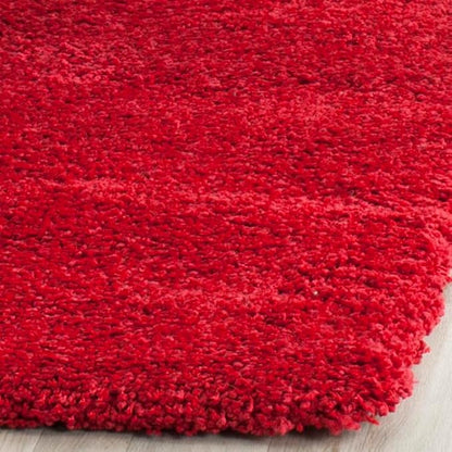 SAFAVIEH Milan Shag Collection Runner Rug - 2' x 6', Red, Solid Design, Non-Shedding & Easy Care, 2-inch Thick Ideal for High Traffic Areas in Living Room, Bedroom (SG180-4040)