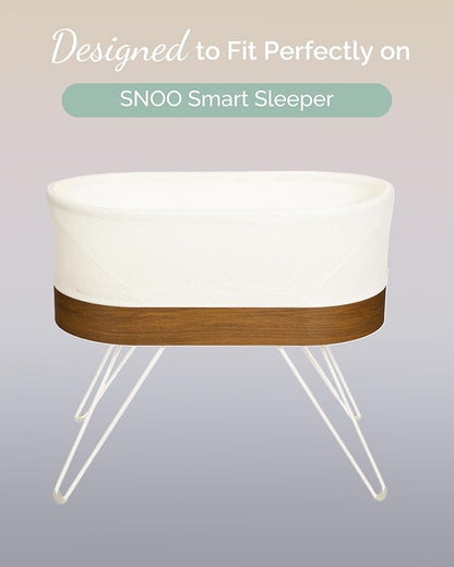 Bassinet Fitted Sheets Compatible with SNOO Happiest Baby Oval Bassinet - Buttery Soft, Silky Comfort, Premium Stretchy Jersey Knit Sheets - Sky + Sage + Cloud, 3 Pack