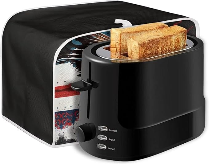 ZFRXIGN Bald Eagle Toaster Cover 4 Slice Wide Slot Small Appliance Covers Kitchen Decor Accessories Toaster Oven Cover Bread Maker Cover American Flag Patiotic Decor