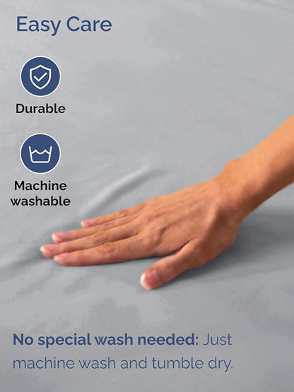 Extra Deep Queen Fitted Sheet - Hotel Luxury Single Fitted Sheet Only - Easily Fits 18 inch to 24 inch Mattress - Ultra Soft, Wrinkle & Fade Free w/Extra Deep Pocket - Breathable & Comfy - Steel Blue