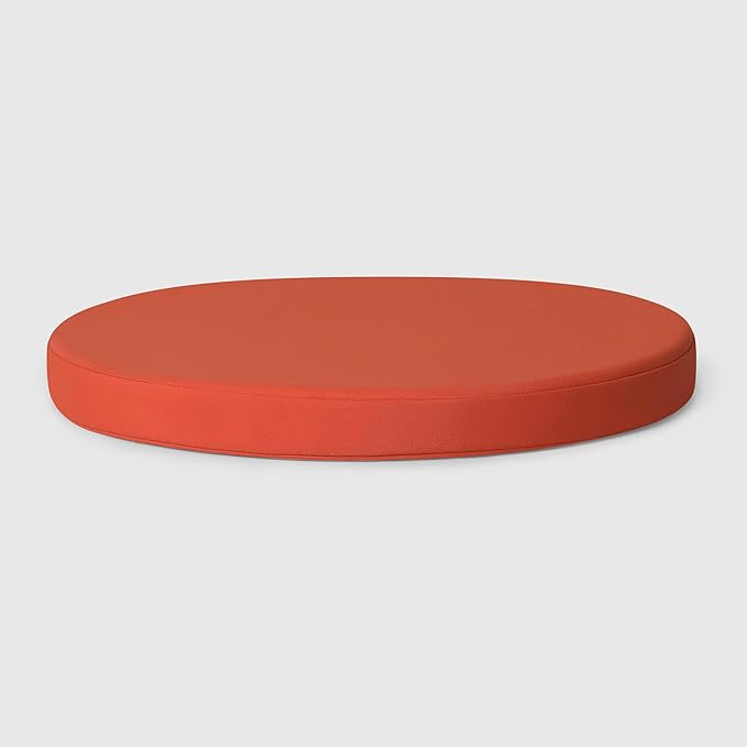 WestinTrends Solace Outdoor Patio Kitchen Dining Chair Round Seat Cushions Set of 4, 16 x 16, Orange