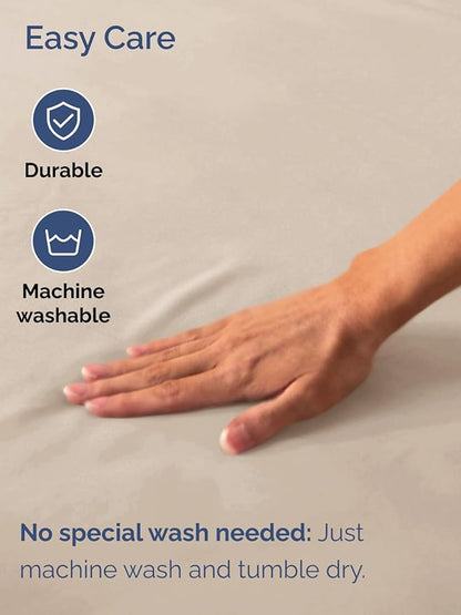 Extra Deep Twin Fitted Sheet - Hotel Luxury Single Fitted Sheet Only - Easily Fits 18 inch to 24 inch Mattress - Ultra Soft, Wrinkle Free w/Extra Deep Pockets - Easy-Care, Breathable & Comfy - Wheat