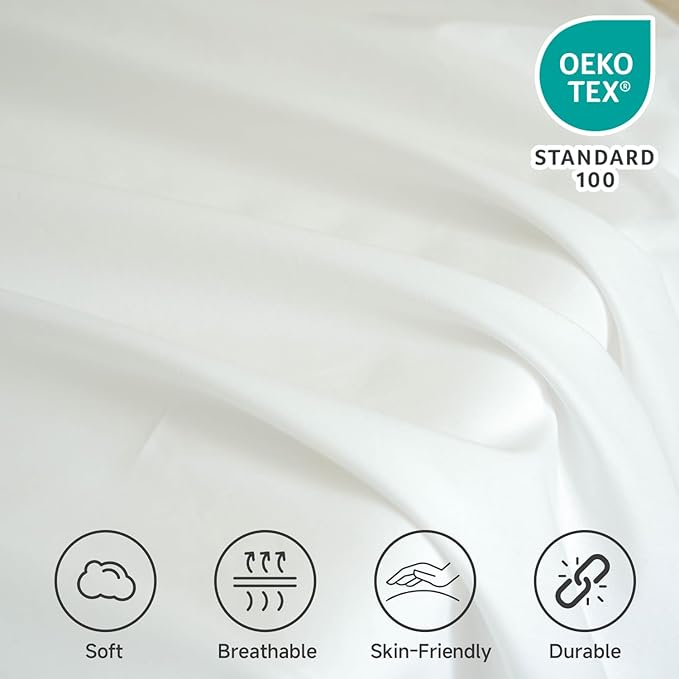 Simple&Opulence French Linen Bed Skirt with Classic 14 inch Drop Dust Ruffle, Tailored Draped Premium Natural Flax Cotton Blend Basic Dust Easy Fit Breathable Farmhouse Bedding (King, Basic Linen)