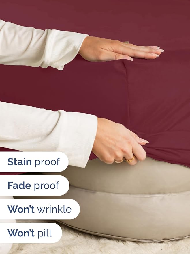 Extra Deep King Fitted Sheet - Hotel Luxury Single Fitted Sheet Only - Easily Fits 18 inch to 24 inch Mattress - Ultra Soft, Wrinkle & Fade Free w/Extra Deep Pockets - Breathable & Comfy - Burgundy