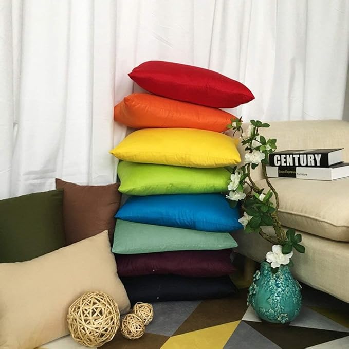 Thmyo 4-Pack 100% Cotton Lumbar Comfortable Solid Decorative Throw Pillow Case, Rectangle Cushion Cover Pillowcase Sublimation Blank Pillow Covers DIY Throw Pillowcase(12x20inch/30x50cm, Mist Green)