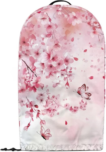 Kitchen Blender and Food Processor Dust Cover with Top Handle and Drawstring, Dust Protection Easy to Clean Small Appliance Coffee Juicer Maker Appliance Cover Pink Plum Blossom