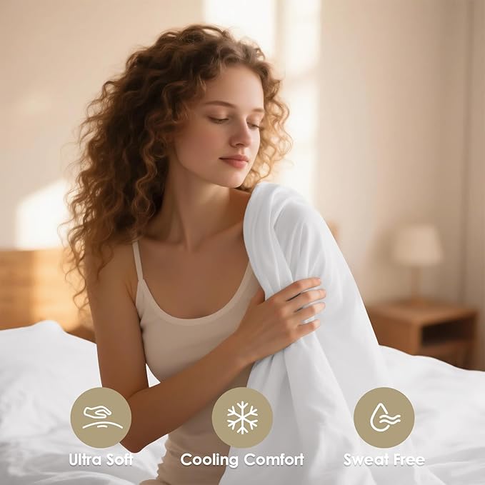 Queen Sheet Set - 4 Piece Silky Soft Breathable Bed Sheet Set, 16" Deep Pocket Queen Sheets Sets Clearance Hotel Luxury Wrinkle Free Easy Care Bedding Sheets, White