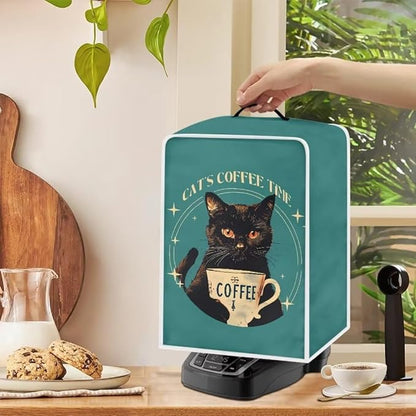 Mumeson Cat Coffee Cup Coffee Maker Cover, Stain & Dust Resistant, Home Kitchen Appliance, Washable, Fit Most Standard Blenders