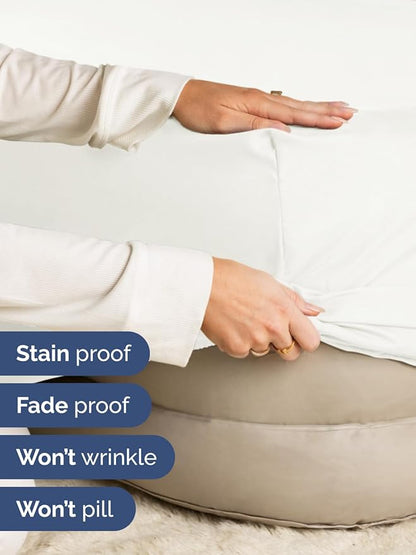 Extra Deep Twin XL Fitted Sheet - Hotel Luxury Single Fitted Sheet Only - Easily Fits 18 inch to 24 inch Mattress - Ultra Soft, Wrinkle Free w/Extra Deep Pockets - Breathable & Comfy - Antique White