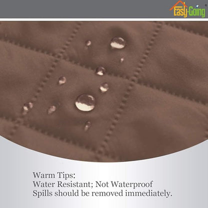 Easy-Going Reversible Oversized Couch Cover for 3 Cushion Couch Sofa Cover for Dogs Water Resistant Furniture Protector Cover with Foam Sticks for Pet (Oversized Sofa, Brown/Beige)