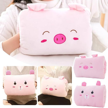 Kids Cartoon Hand Pillow, Cute Plush Animal Hand Warmer Pillow, Children's Throw Pillow Cushions for Students to Take A Nap, Travel Essentials