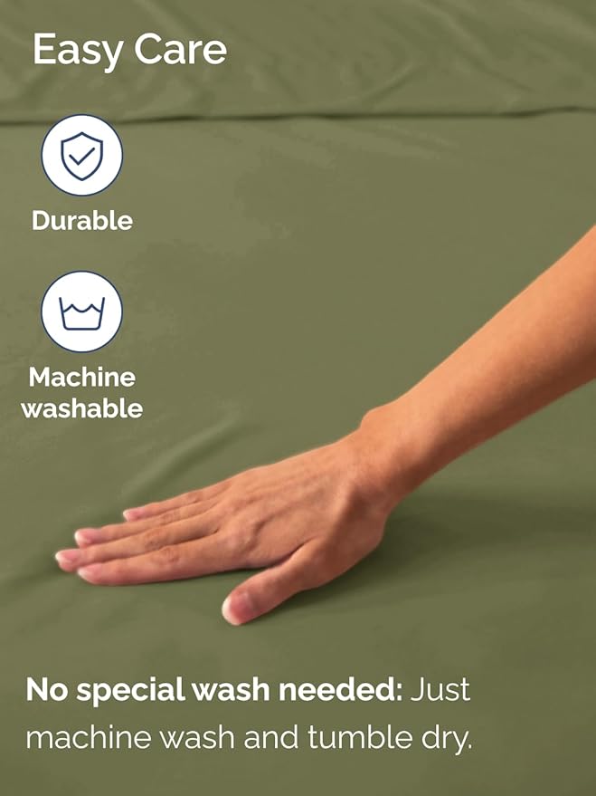Extra Deep Twin XL Fitted Sheet - Hotel Luxury Single Fitted Sheet Only - Easily Fits 18 inch to 24 inch Mattress - Ultra Soft, Wrinkle Free with Extra Deep Pockets - Breathable & Comfy - Sage Green