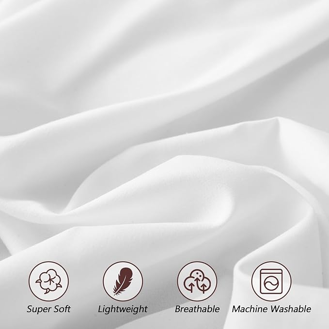 Full Fitted Sheet for Air Mattress,with 24 Inch Extra Deep Pockets,Ultra Soft Durable Breathable Bed Sheets Cover for Inflatable Air Bed,with Pump Opening,Inflate at Any Time-White