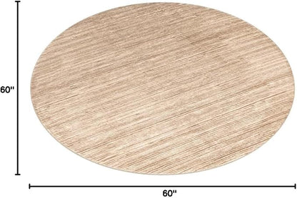 SAFAVIEH Vision Collection Area Rug - 5' Round, Light Brown, Modern Ombre Design, Non-Shedding & Easy to Clean, Ideal for Living Room, Bedroom, Dining Space (VSN606C)