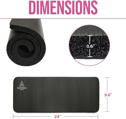 Knee Pad Cushion - 0.6 inch (15mm) Thick Exercise Knee Pad for Pain Free Yoga - Perfect Companion for Home Workout - Easy on the Knees, Elbows, Wrists and Back (Does Not Include Yoga Mat)