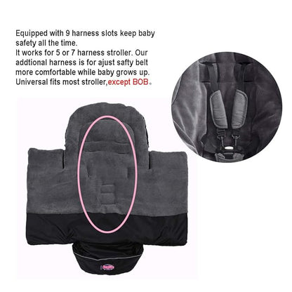 Anti-Kick Stroller Blanket,Toddler Stroller Universal Footmuff Cosy Toes Buggy Pushchair Sleeping Bag Waterproof,Anti-Slip,Extendable,Multifunction Use Stroller Winter Cover