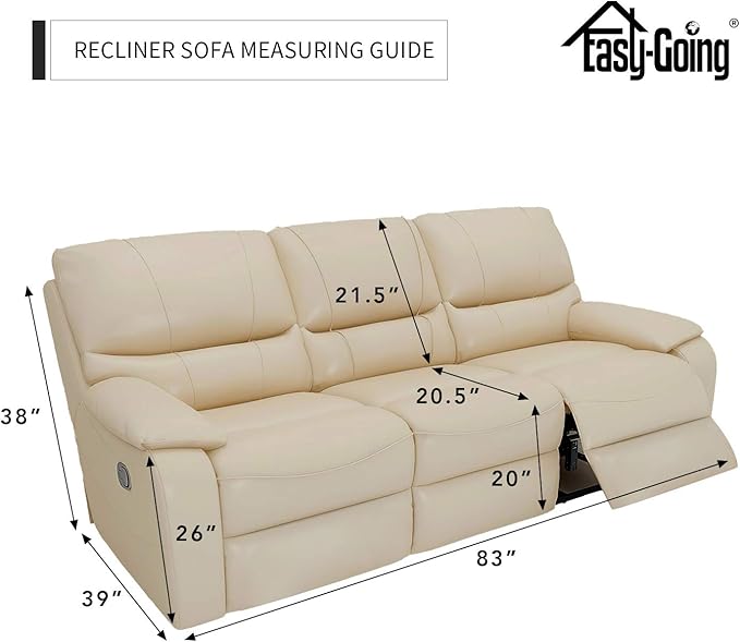 Easy-Going 8 Pieces Recliner Sofa Stretch Sofa Slipcover Sofa Cover Furniture Protector Couch Soft with Elastic Bottom Kids, Spandex Jacquard Fabric Small Checks Taupe