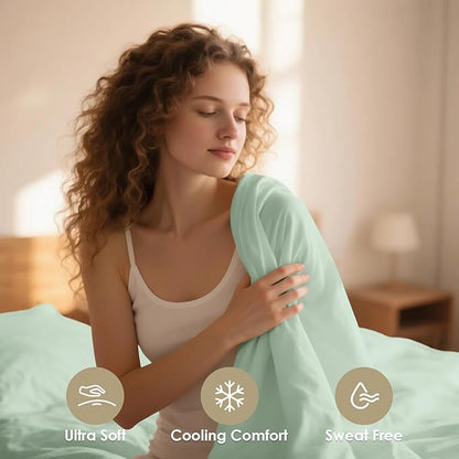 Silky Soft King Size Sheet Set - Luxury 4 Piece Breathable Cooling Sheets for King Size Bed, 16" Deep Pocket Easy Care Wrinkle Free Bedding Sheet and Pillowcase Set, Sage Green