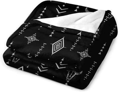 Southwest Blanket, Soft Native Tribal Vintage Abstract Ethnic Pattern Blanket Ethnic Aztec Print Throw Blanket for Couch Sofa 40"x50"