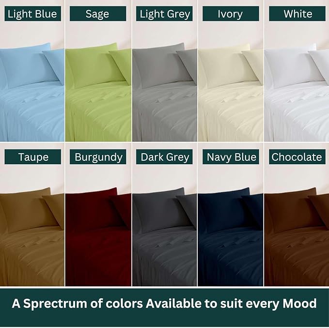 NON Sticky cotton Twin Size Sleeper Sofa Sheets, 4 Piece Egyptian Cotton Bed Sheet Set for Sofa Bed, 7" Deep Pocket for Pull Out Couch Mattress, 39" x 75", Sage Stripe, Soft & Breathable