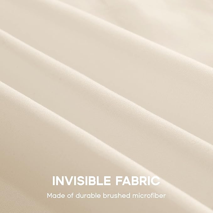 SONIVE Queen Bed Skirt,15" Drop Pleated Dust Ruffle,Classic Tailored Easy Fit Brushed Microfiber Skirts Hotel Quality Shrinkage & Fade Resistant Beige