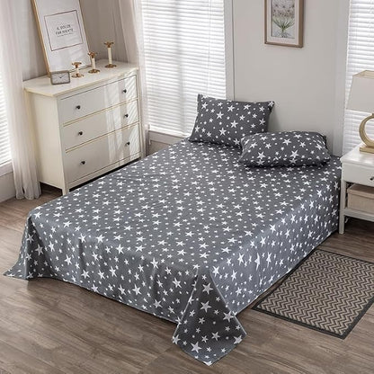 WenBags Lightweight Waterproof Flat Sheet 70*90 Inches Queen Size-Mattress Protector for Bed & Couch, Pet Hair Resistant Cover Ideal for Dogs & Cats, Perfect for Hotels & Hospitals(Multicolor-Stars )