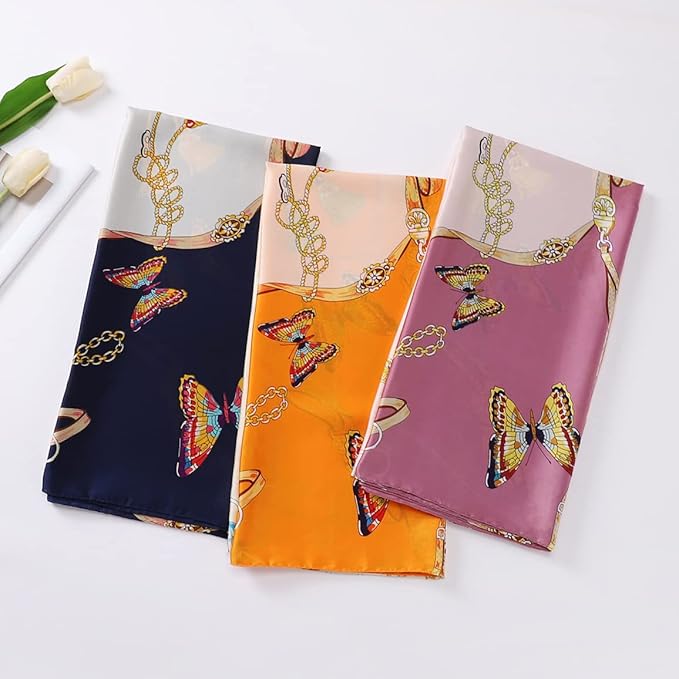 Fashion Scarves Scarf 100% Silk Feeling Scarf Silk Like Scarves Long Lightweight Sunscreen Shawls for Women