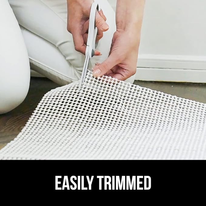 GORILLA GRIP Strong Rug Pad Gripper, 10x14 FT, US Designed, Grips Help Keep Area Rugs Safe and in Place, Slip and Skid Resistant Pads for Hard Floors, Under Carpet Mat Cushion Hardwood Protection