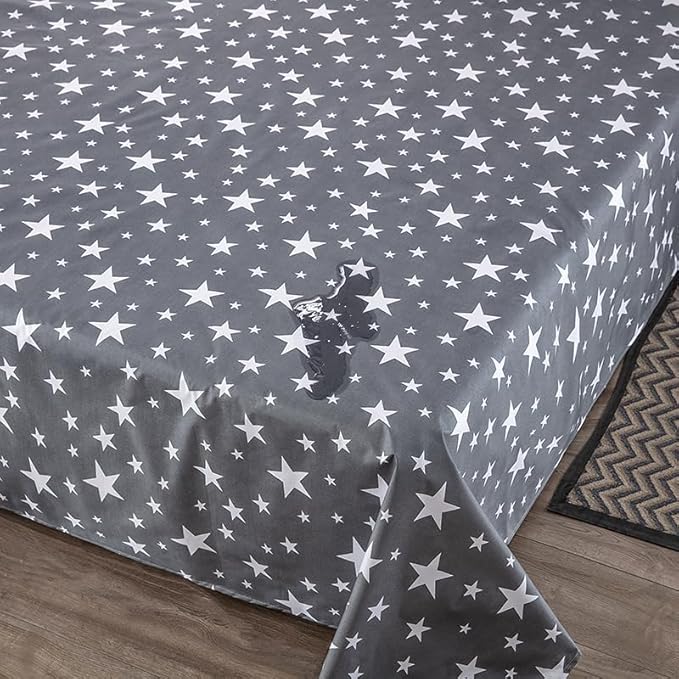 WenBags Lightweight Waterproof Flat Sheet 70*90 Inches Queen Size-Mattress Protector for Bed & Couch, Pet Hair Resistant Cover Ideal for Dogs & Cats, Perfect for Hotels & Hospitals(Multicolor-Stars )