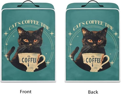Mumeson Cat Coffee Cup Coffee Maker Cover, Stain & Dust Resistant, Home Kitchen Appliance, Washable, Fit Most Standard Blenders