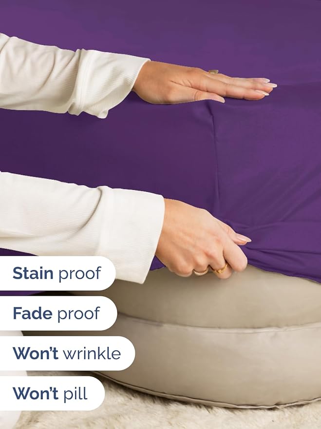Extra Deep Queen Fitted Sheet - Hotel Luxury Single Fitted Sheet Only - Easily Fits 18 inch to 24 inch Mattress - Ultra Soft, Wrinkle & Fade Free with Extra Deep Pockets - Breathable & Comfy - Purple