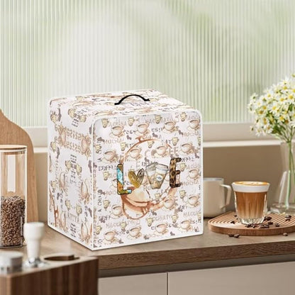 Mumeson Coffee Cup Coffee Maker Cover, Universal Waterproof and Dustproof Cover for Home Garage Office Pouch with Duarble Handle Kitchen Appliance Covers, Large