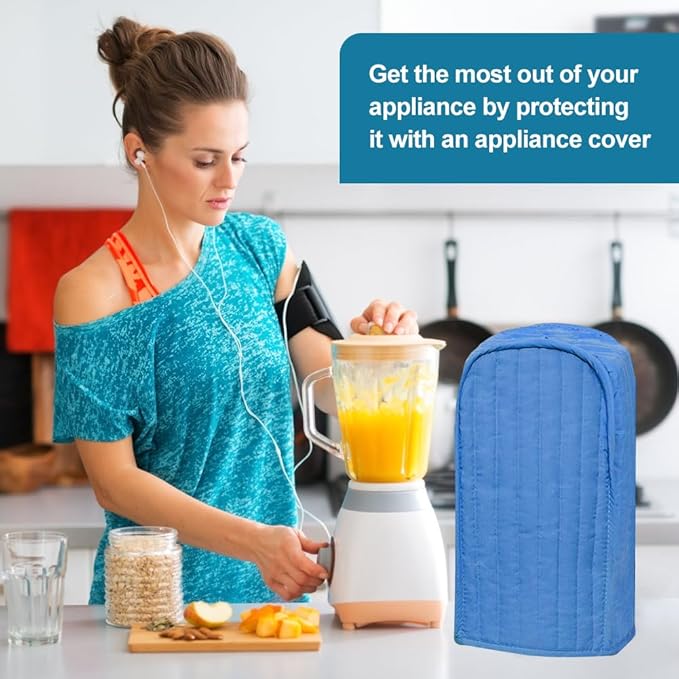 Blender Appliance Cover, Kitchen Blender Cover 15.7x7.1x5.9in (Blue)