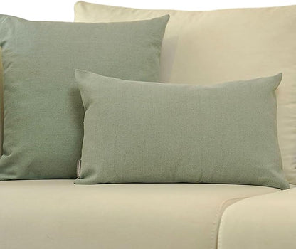 Haven & Glow Decorative Throw Pillow Cover – Square Cushion Case with Zipper | Modern Sofa, Couch & Bed Accent Pillow Covers for Living Room, Bedroom & Home Decor | 18 x 18 Inch – Sky Blue – Pack of 2