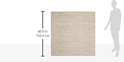 SAFAVIEH Vision Collection Area Rug - 5' Square, Cream, Modern Ombre Design, Non-Shedding & Easy to Clean, Ideal for Living Room, Bedroom, Dining Space (VSN606F)