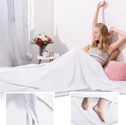 Sleeping Bag Liner,Travel Sheet & Adult Sleep Sack, Camping Sheets Travel Sleep Sack for Backpacking,Hotels & Hostels -Lightweight Single &Double Travel Sheet Camping Sheets