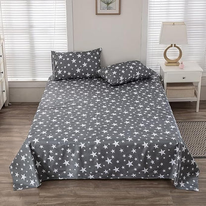 WenBags Lightweight Waterproof Flat Sheet 70*90 Inches Queen Size-Mattress Protector for Bed & Couch, Pet Hair Resistant Cover Ideal for Dogs & Cats, Perfect for Hotels & Hospitals(Multicolor-Stars )