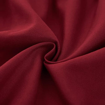 MEILA Wrap Around Bed Skirt Three Fabric Sides Elastic Dust Ruffled 24 Inch Tailored Drop,Easy to Install Fade Resistant-Burgundy, Twin/Full