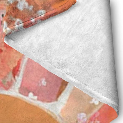 Orange Boho Sun Throw Blanket 30Wx40H Inch Bohemian Minimalist Art Boys Girls Abstract Colorful Flower Aesthetic Blankets Warm Fuzzy Throw Blanket for Sofa Bed Throws Birthday Presents