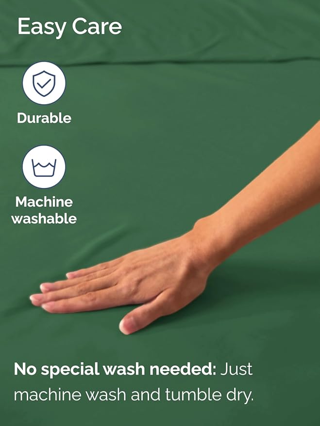 Extra Deep Cal King Fitted Sheet - Hotel Luxury Single Fitted Sheet Only - Easily Fits 18 inch to 24 inch Mattress - Ultra Soft, Wrinkle Free w/Extra Deep Pockets - Breathable & Comfy - Emerald Green