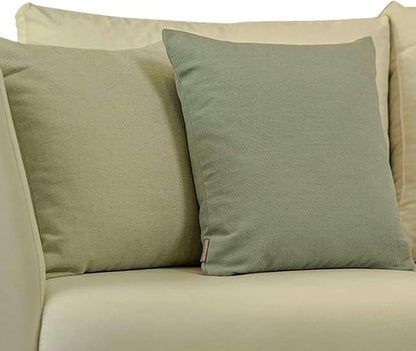 Haven & Glow Decorative Throw Pillow Cover – Square Cushion Case with Zipper | Modern Sofa, Couch & Bed Accent Pillow Covers for Living Room, Bedroom & Home Decor | 18 x 18 Inch – Sky Blue – Pack of 2