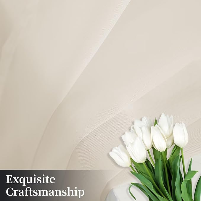 Sheer Curtains 63 Inches Long 2 Panels, Rod Pocket Short Curtain for Kitchen, Bedroom, Cafe Window(Ivory 38" W x 63" L)