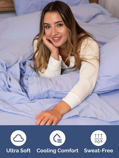 Extra Deep Queen Fitted Sheet - Hotel Luxury Single Fitted Sheet Only - Easily Fits 18 inch to 24 inch Mattress - Ultra Soft, Wrinkle & Fade Free w/Extra Deep Pockets - Breathable & Comfy - Lavender