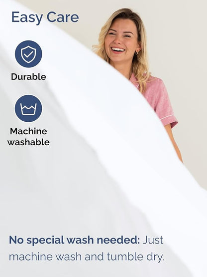 Extra Deep Pocket King Sheets - 4 Piece Breathable & Cooling Bed Sheets - Hotel Luxury Bed Sheet Set - Soft, Wrinkle Free & Comfy - Easily Fits Extra Deep Mattresses - Deep Pocket White Sheets Set