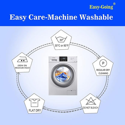 Easy-Going Queen Plus Size Reversible Quilt Set with 1 Quilt and 2 Pillow Shams, Soft Bed Quilt Cover, Water Resistant Lightweight Microfiber Bedspread, Stain Resistant, Gray/Light Gray