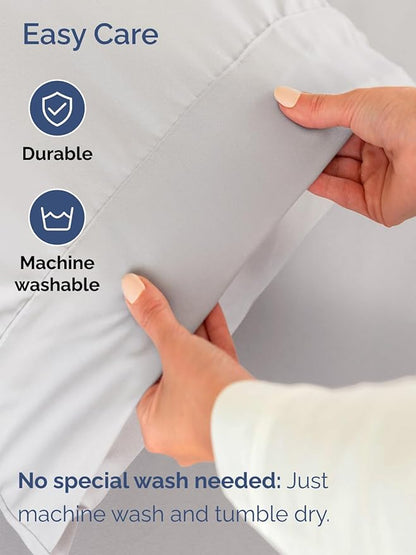 Extra Deep Queen Sheet Set - 6 Piece Breathable and Cooling Sheets - Hotel Luxury Bed Sheets Set - Easy Fit - Soft, Wrinkle Free and Comfy Sheets Set - French Grey Sheet Set with Extra Deep Pockets