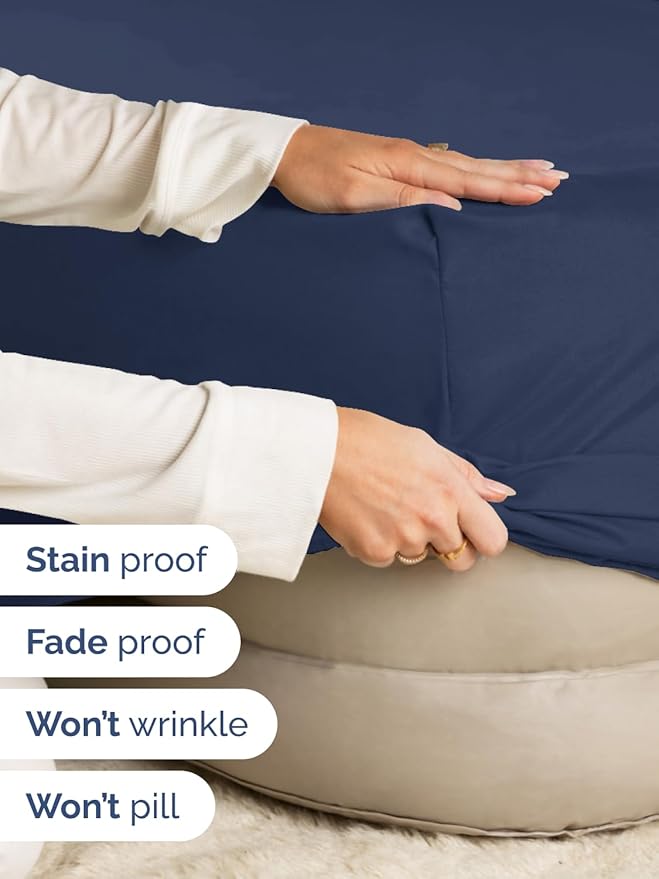 Extra Deep Twin Fitted Sheet - Hotel Luxury Single Fitted Sheet Only - Easily Fits 18 inch to 24 inch Mattress - Ultra Soft, Wrinkle & Fade Free w/Extra Deep Pockets - Breathable & Comfy - Navy Blue