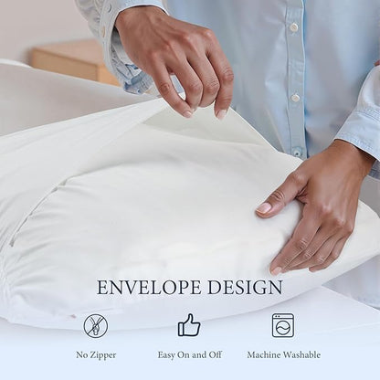Waterproof Mattress Protector 2 Pillowcase 20''x28'', Queen Mattress Pad, Deep Stretchable Pocket Bed Cover, Machine Washable Soft Breathable Noiseless Mattress Protection