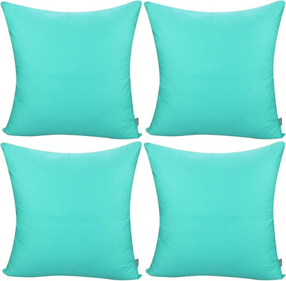 4-Pack 100% Cotton Comfortable Solid Decorative Throw Pillow Case,Thmyo Square Cushion Cover Pillowcase Sublimation Blank Pillow Covers DIY Throw Pillowcase for Sofa Bedroom(20x20 inch/ 50x50cm,Green)