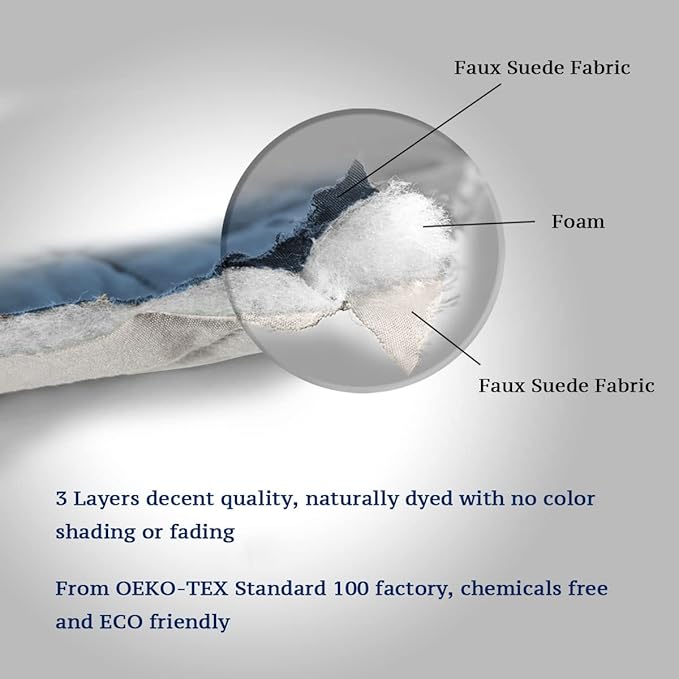 H.VERSAILTEX Reversible Futon Cover Water Repellent Armless Sofa Slipcover Washable Furniture Protector with Adjustable Elastic Strap Anti-Slip Futon Bed Cover for Dogs 70" Width Seat(Dark Blue/Beige)